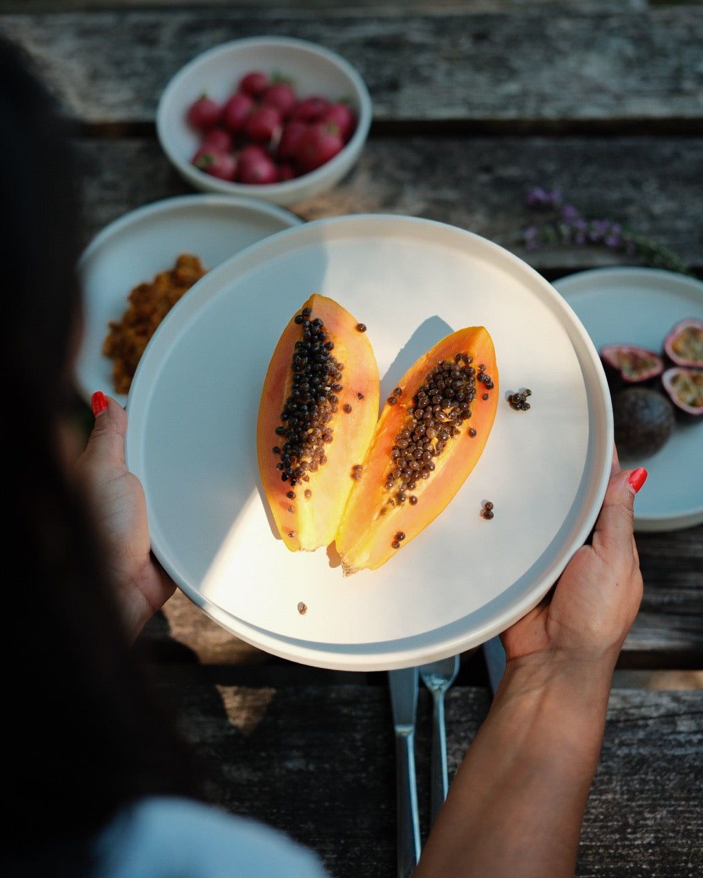 Handgemachtes Keramik Geschirr weiß