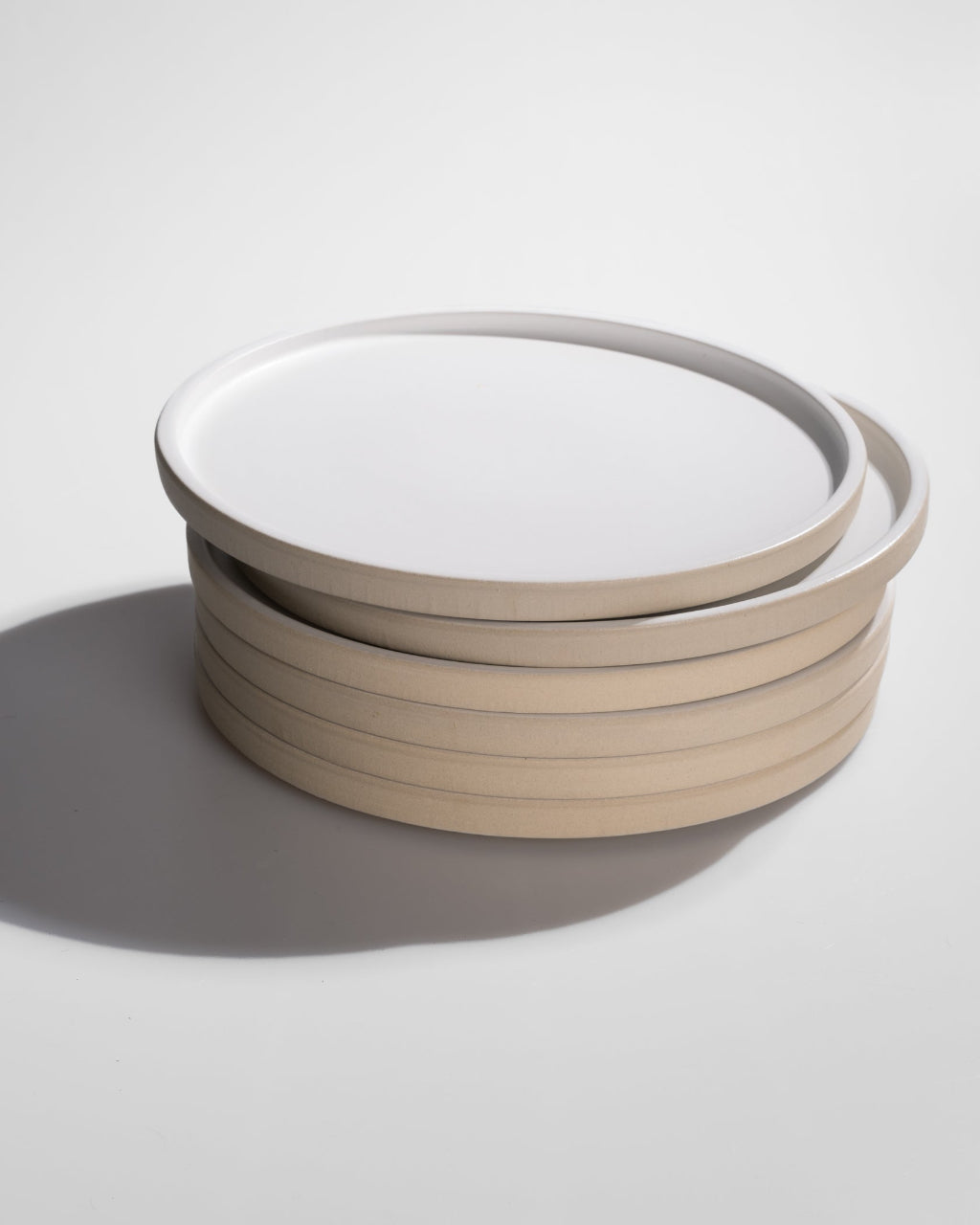 Handgemachtes Keramik Geschirr weiß matt