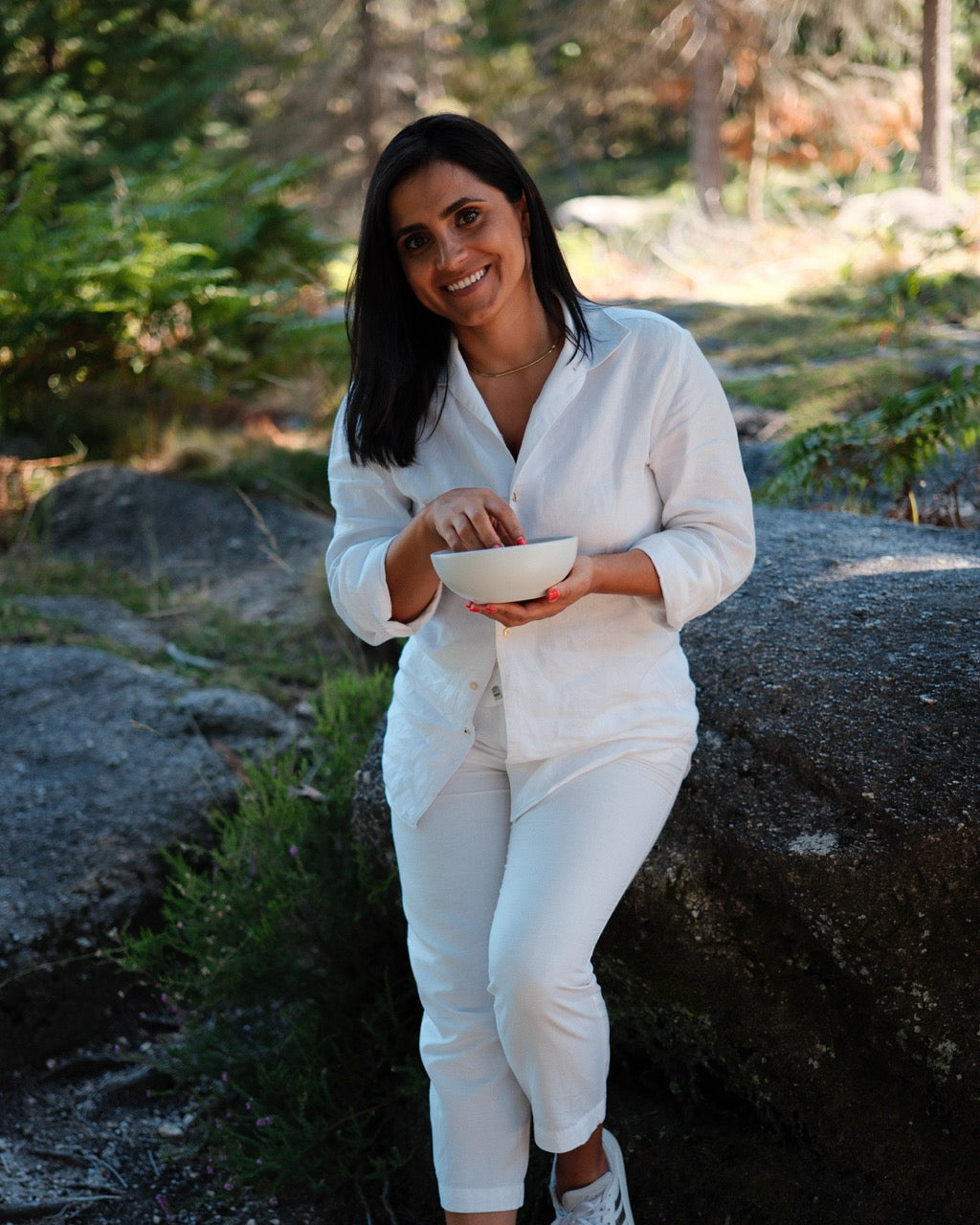 Handgemachtes Keramik Geschirr weiß