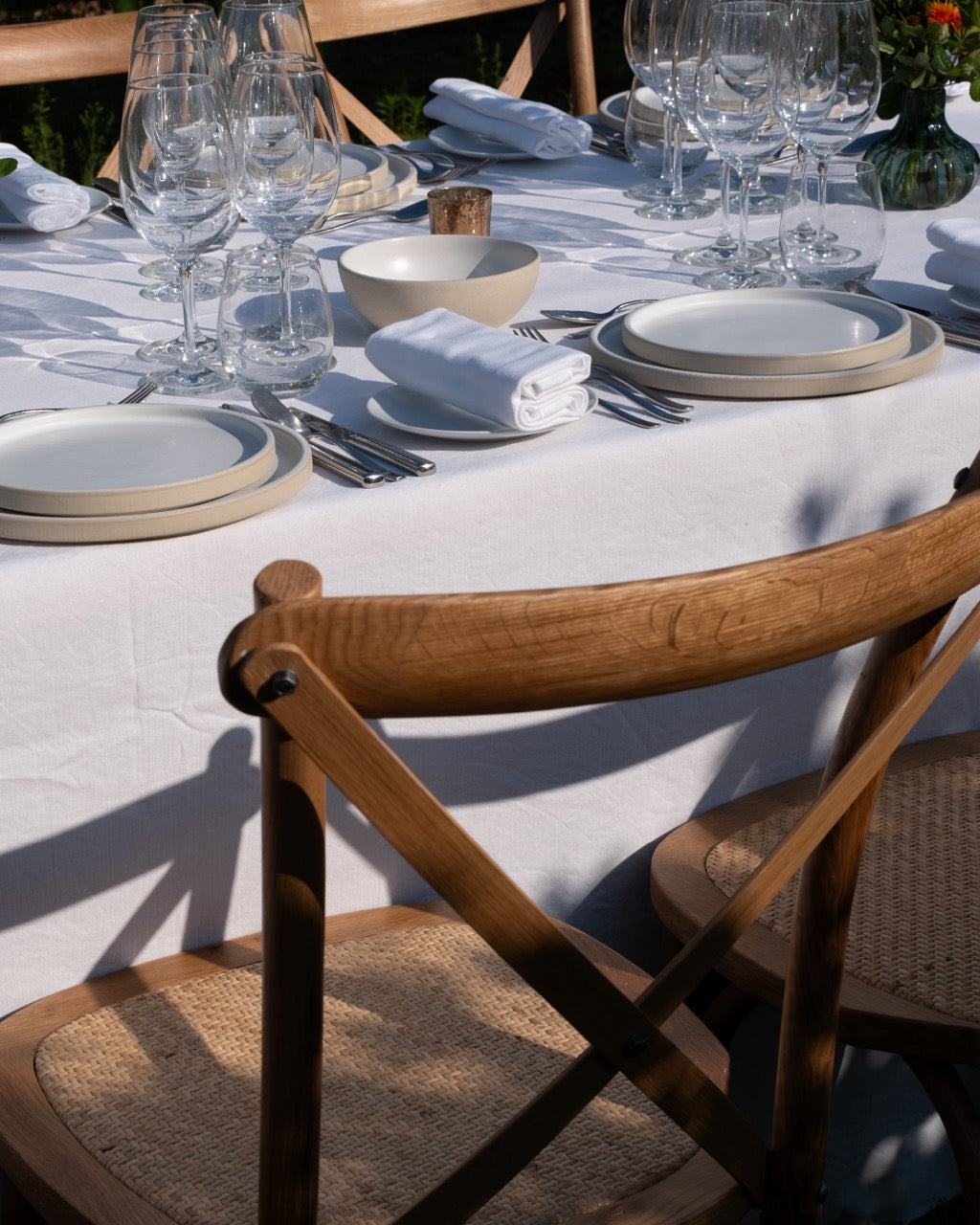 Handgemachtes Keramik Geschirr weiß matt