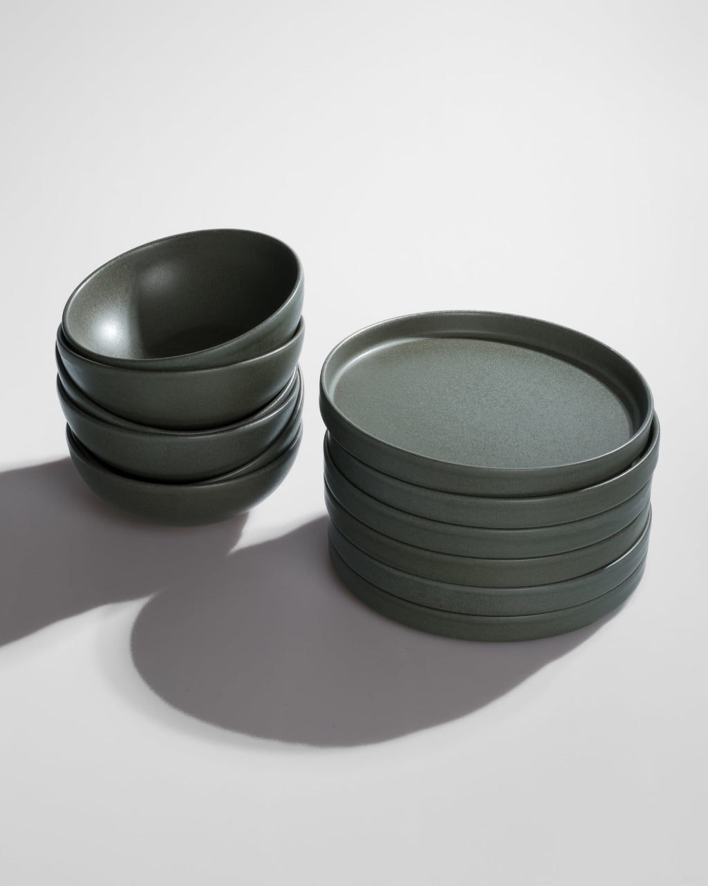 Handgemachtes Keramik Geschirrset grün