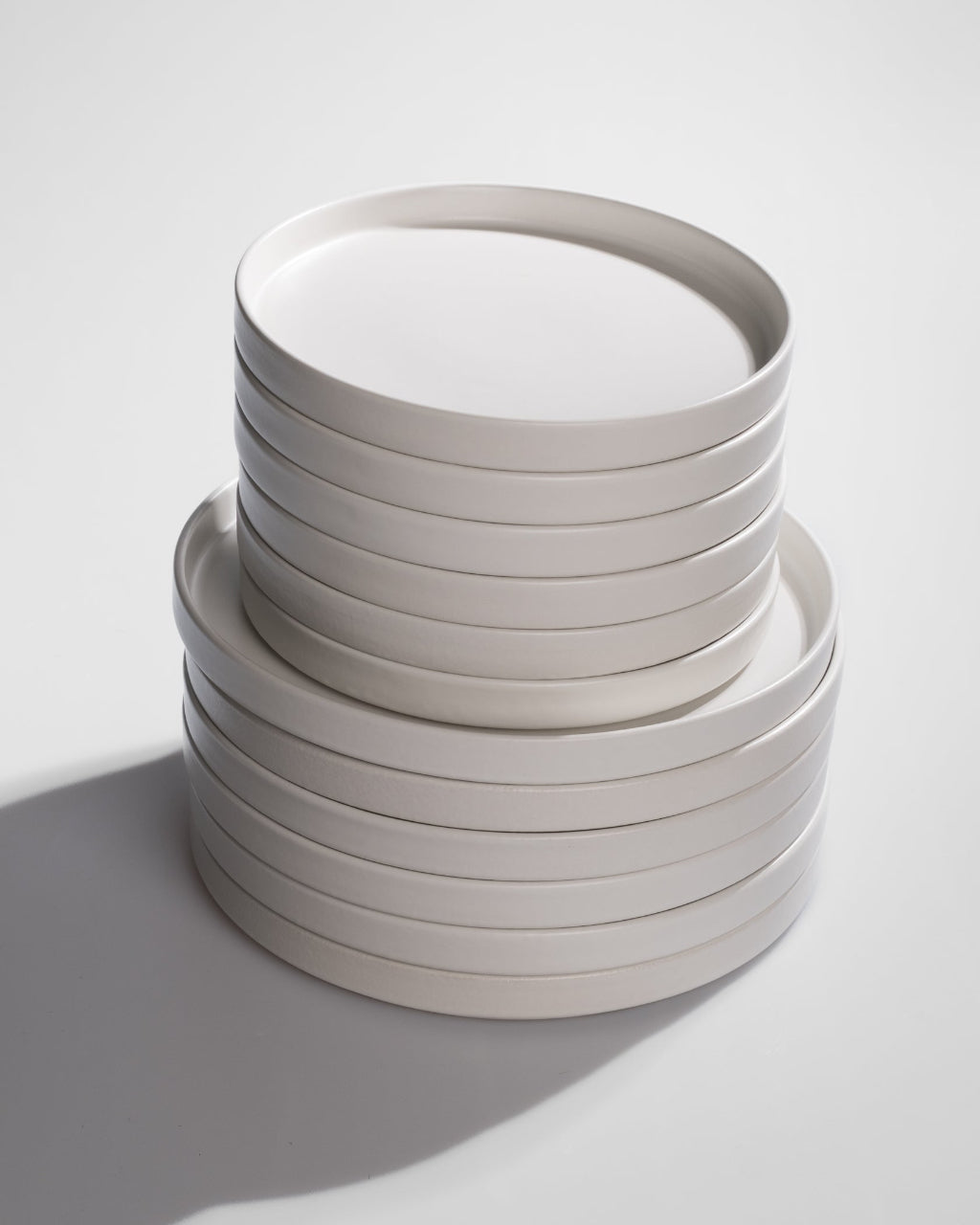 Handgemachtes Keramik Geschirrset weiß