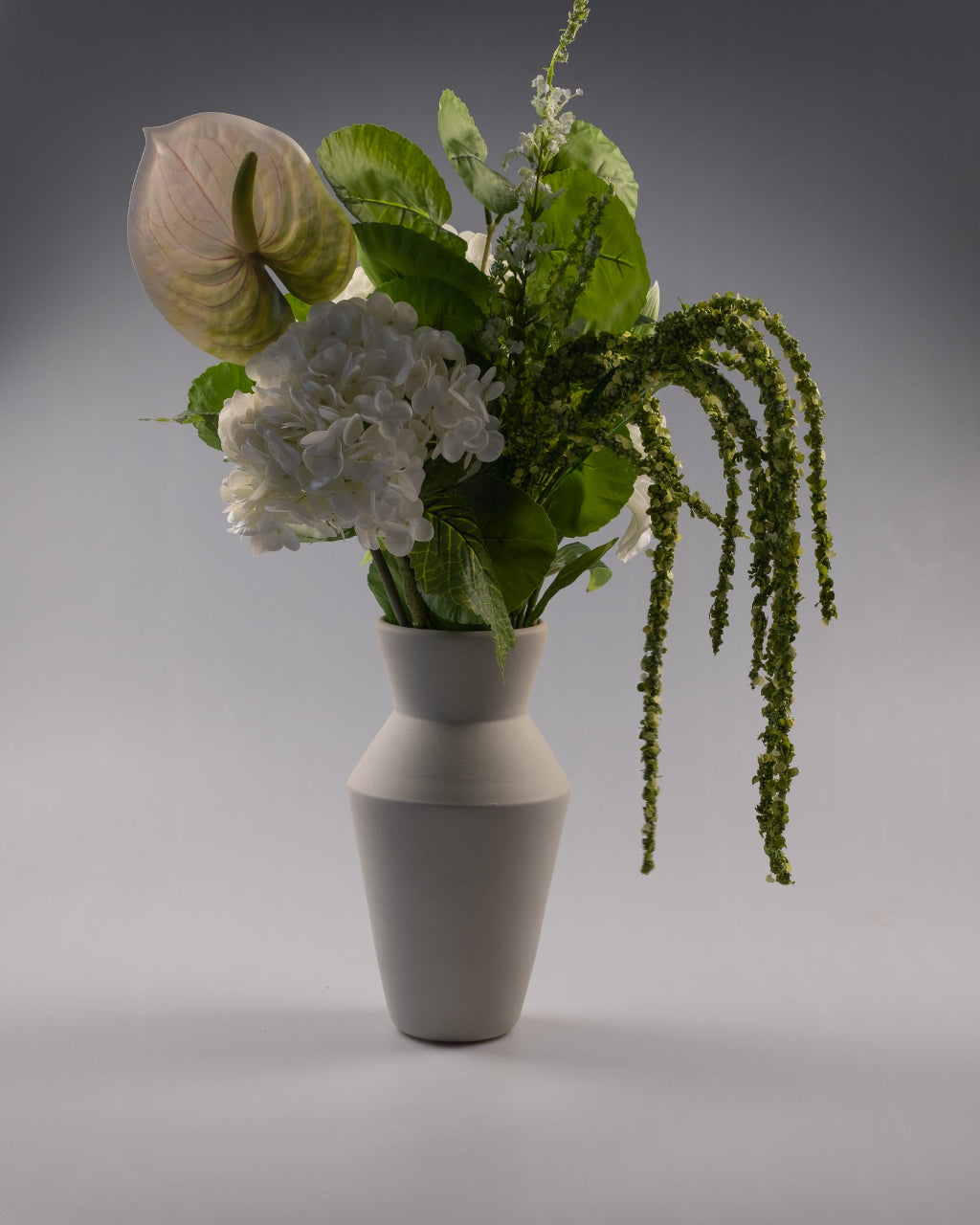 Handgemachte Keramik Vase beige Bouquet