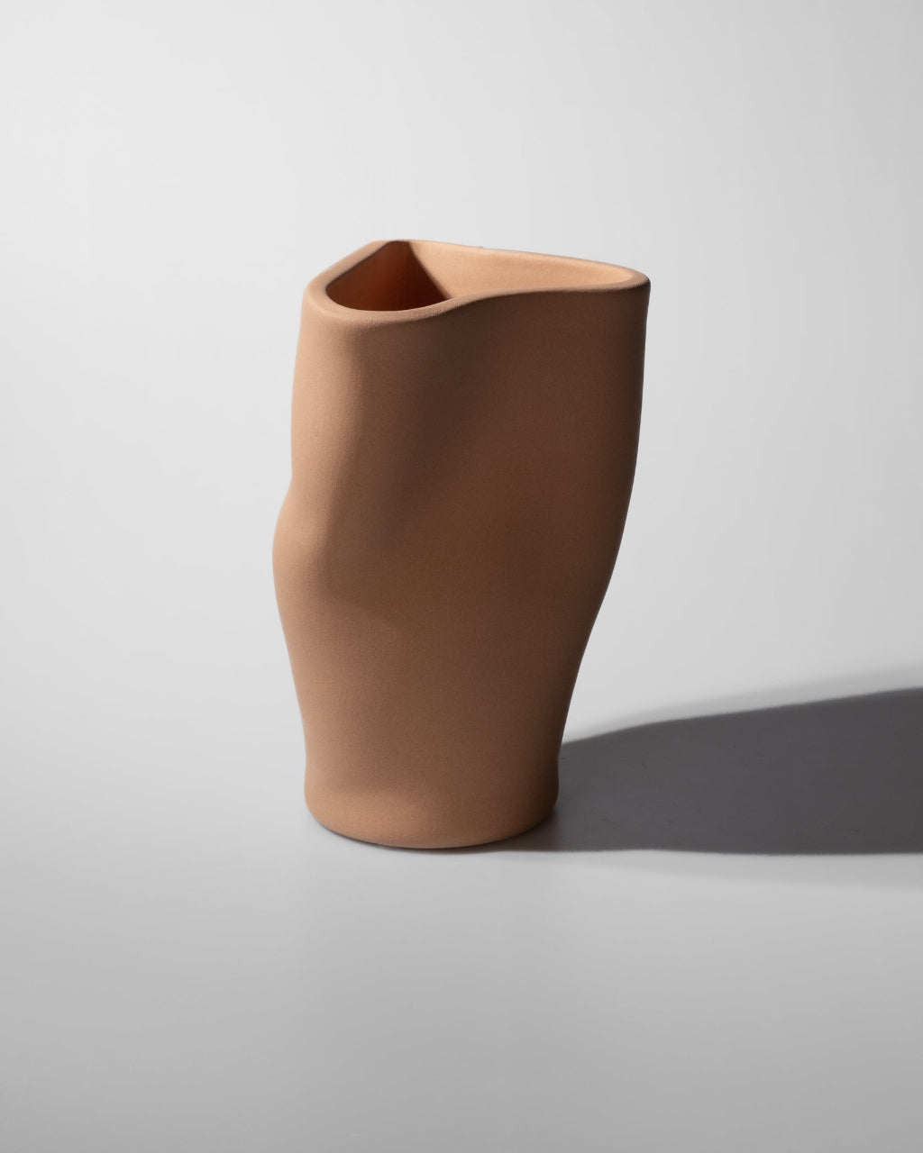 Organische Keramik Vase Terrakotta