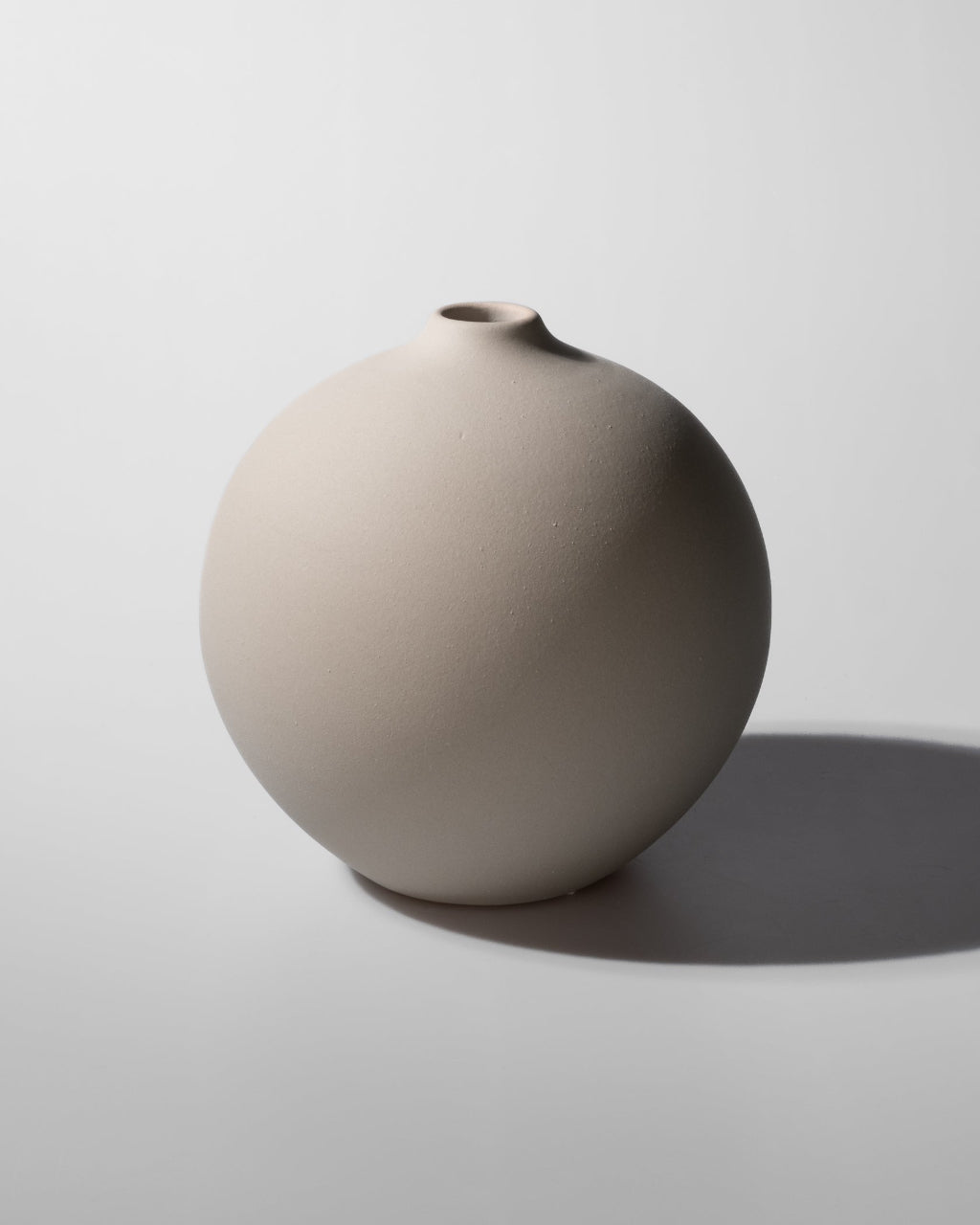 Runde Keramik Vase beige