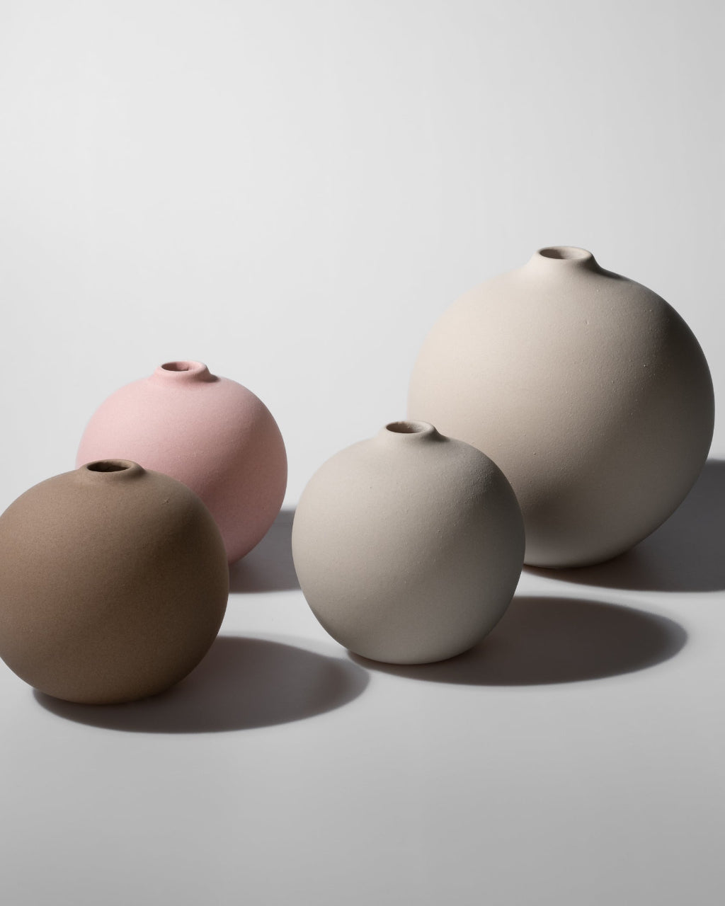 Runde Keramik Vase handgemacht bunt