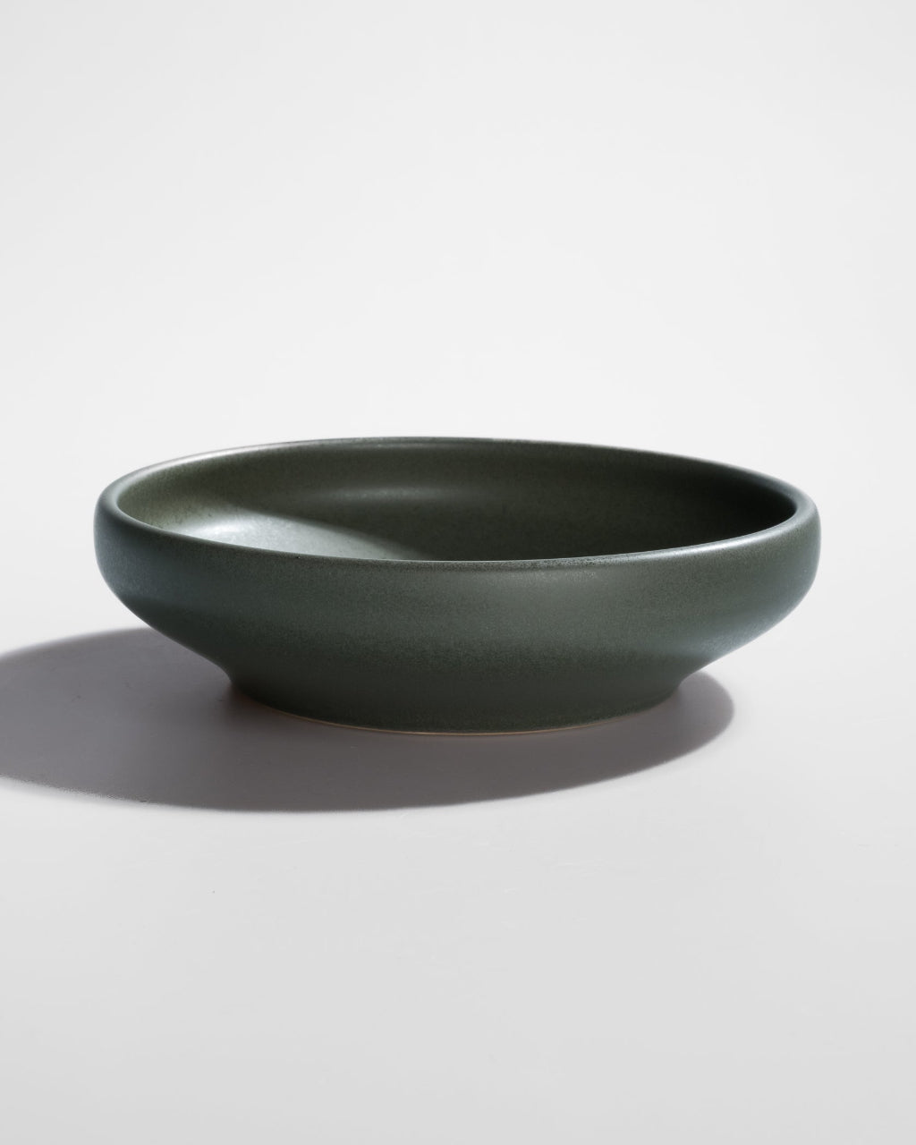 Pasta teller aus Keramik, Farbe Moosgrün
