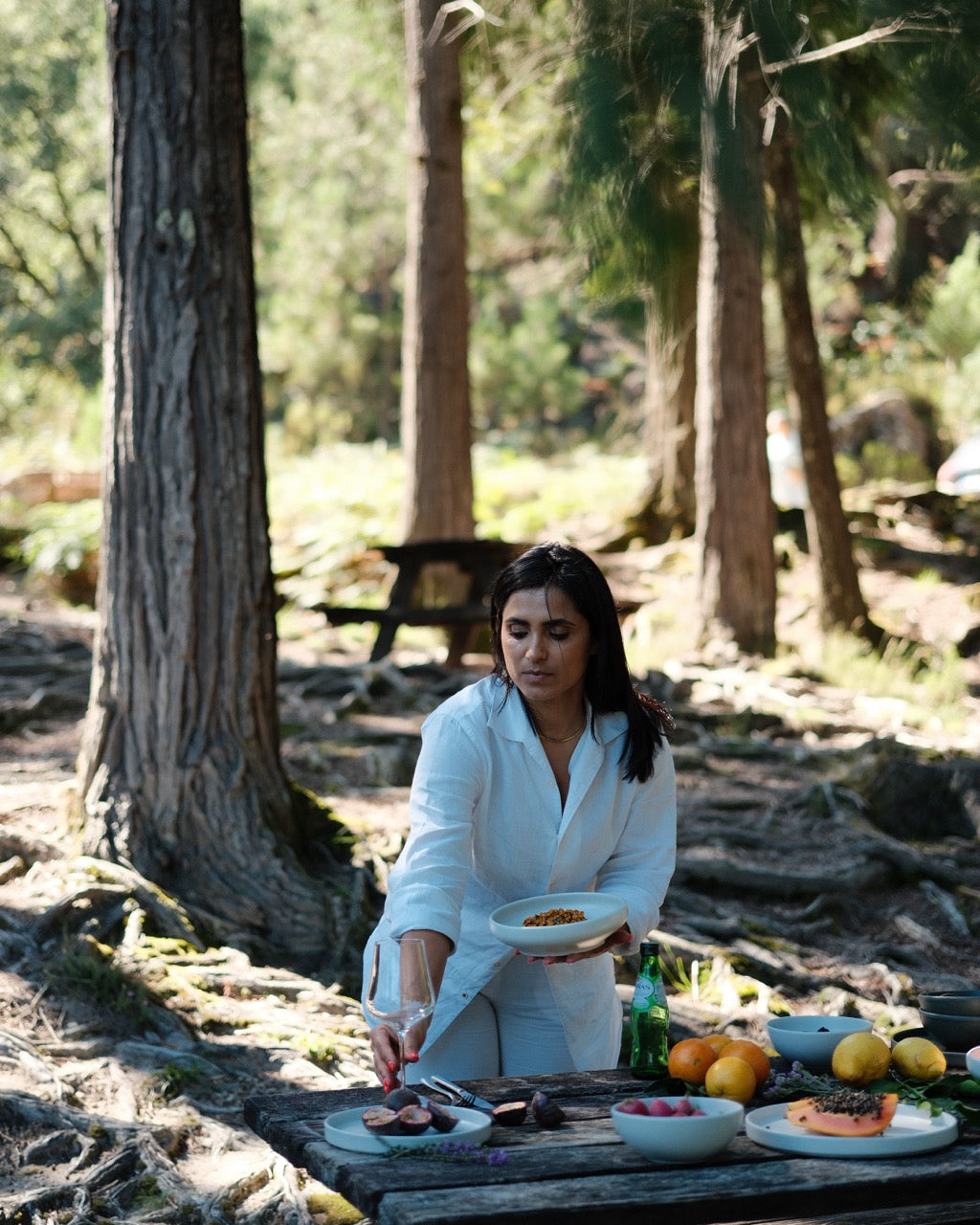 Handgemachtes Keramik Geschirrset weiß