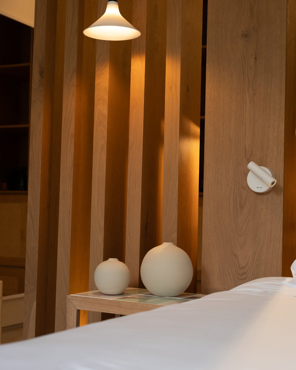 Runde Keramik Vase beige